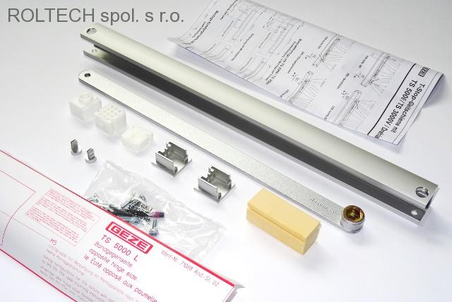 Kluzná lišta T - Stop BG TS 3000/5000 v barvě stříbrné/otevíravé ven