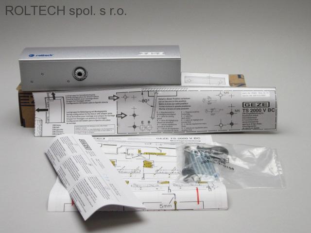 TS 2000 NV - BC , stříbrná ,dveřní zavírač