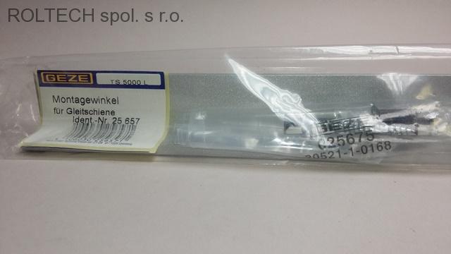 Montážní deska - úhelník na zárubeň pro kluznou lištu BG , stříbrná